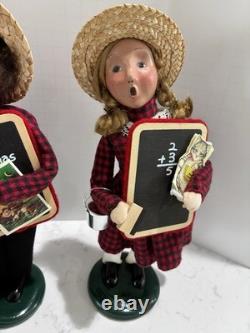 Byers' Choice Carolers Rare School Kids And Teacher Girl Signed By Joyce EXC