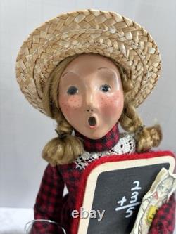 Byers' Choice Carolers Rare School Kids And Teacher Girl Signed By Joyce EXC