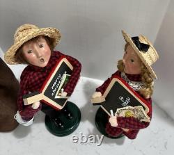 Byers' Choice Carolers Rare School Kids And Teacher Girl Signed By Joyce EXC