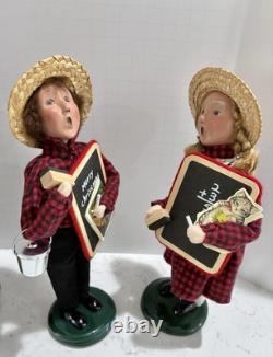Byers' Choice Carolers Rare School Kids And Teacher Girl Signed By Joyce EXC