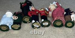 Byers Choice Christmas Carolers Lot Of 19 Adults Children and Dog Vintage