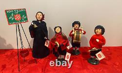 Byers Choice Christmas Salvation Army Carolers (4 Carolers plus SA donation bin)