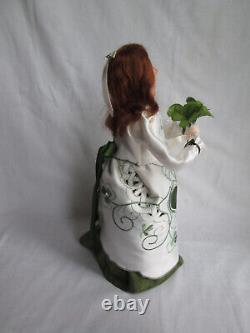 Byers Choice Elegant Irish Lady Doll with St. Patrick's Day Shamrocks, EUC