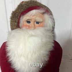 Byers Choice Fireside Victorian Santa 30 Large Display 1989 Real Fur As Is