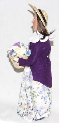 Byers Choice Girl & Woman with Flowers Carolers Free Priority Shipping New