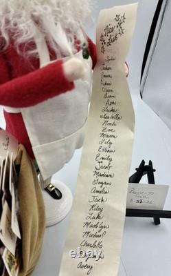 Byers Choice HTF Bald Santa With Nice List And Presents