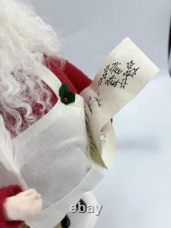 Byers Choice HTF Bald Santa With Nice List And Presents