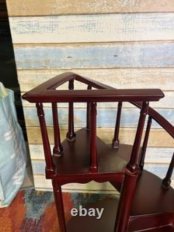 Byers Choice LTD 2004 Spiral Staircase Display 24 Authentic Wood Stand
