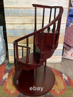 Byers Choice LTD 2004 Spiral Staircase Display 24 Authentic Wood Stand