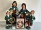 Byers Choice Lantern Family Of 4 Carolers Plus Accessory Sign