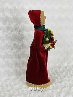 Byers Choice Ltd Mrs. Claus Cranberry Christmas The Carolers Vintage Chalfont Pa