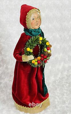 Byers Choice Ltd Mrs. Claus Cranberry Christmas The Carolers Vintage Chalfont Pa