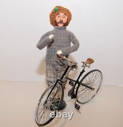 Byers Choice Man with Bicycle Caroler (includes Bicycle)