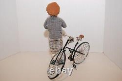 Byers Choice Man with Bicycle Caroler (includes Bicycle)