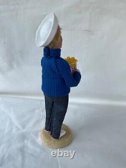 Byers Choice Nautical Beach Seashore Ocean Boy with Bucket of Buttered Popcorn