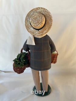 Byers Choice Open House Event 2017 Man with Grapes Demijohn Jug Signed Joyce Rare