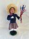 Byers Choice Patriotic Girl With Lollipop And Sparkler Memorial 4th Of July