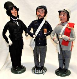 Byers Choice President Abe Lincoln and the Soldier Boys Carolers- Free Shipping