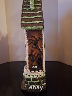 Byers Choice Traditions Cobweb Cottage Lighted Gingerbread House 2013 Halloween
