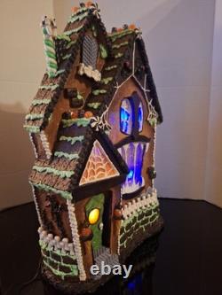 Byers Choice Traditions Cobweb Cottage Lighted Gingerbread House 2013 Halloween