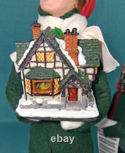 Byers Choice Victorian Christmas Carolers Lot of 4 Woman, Man, Child & Dog