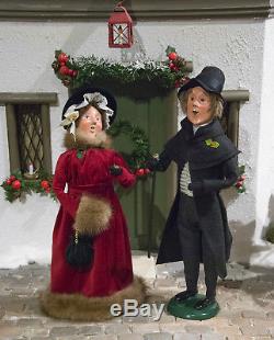 Byers Choice Young Ebenezer Scrooge & Belle Set Of Two Holiday Figurines