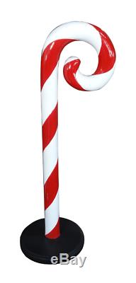 Candy Cane Statue Christmas Decor Movie Prop Red and White Swirl Display