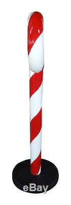 Candy Cane Statue Christmas Decor Movie Prop Red and White Swirl Display