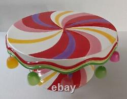 Candy Land Christmas Dept 56 Peppermint Swirl Gumdrop Cake Stand