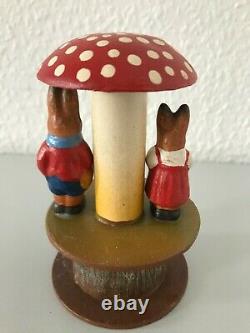 Candybox Small Mushroom Easter Pair Paper Mache Refillable Lollies Eastern