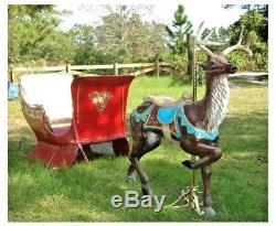 Carousel Reindeer for Christmas, 65 inches tall Dentzel Reproduction