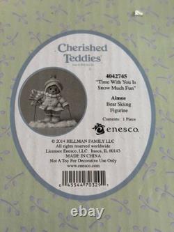 Cherished Teddies Bear Aimee Skiing Snow Much Fun Figurine 4042745 NEW T