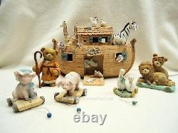 Cherished Teddies Noah's Ark Gift Set LE 2002 Used In Box Excellent Condition