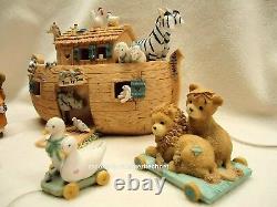 Cherished Teddies Noah's Ark Gift Set LE 2002 Used In Box Excellent Condition