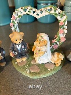 Cherished Teddies Our Cherished Wedding Enesco 1998 7 Pieces Excellent Cond