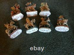 Cherished Teddies Set of 14 carousel bears with two display stands and RARE Bear