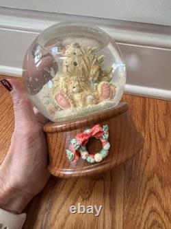 Cherished Teddies Stocking Cap Rare Waterball Have Yourself A Merry Christmas