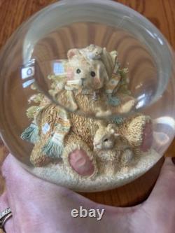 Cherished Teddies Stocking Cap Rare Waterball Have Yourself A Merry Christmas