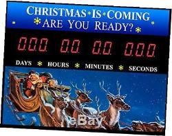 Chris-3-cd christmas 3-cd countdown clock, black