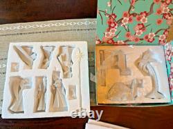 Christmas 180 Degrees Origami style Porcelain 14 piece Nativity Set (BH)