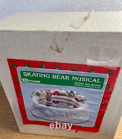 Christmas Around the World Skating Bear Musical Original Box Wind Up Works