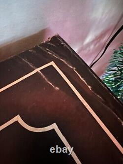 Christmas Cardboard Electric Fireplace Chimney Fire Glow Effect E-Z Do Life Size Christmas Cardboard Electric Fireplace Chimney Fire Glow Effect E-Z Do Life Size