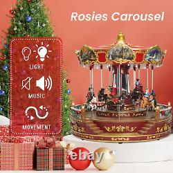 Christmas Carousel Decoration, 12Inch Large Size, Carousel Go round with Music a