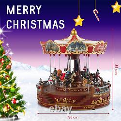 Christmas Carousel Decoration, 12Inch Large Size, Carousel Go round with Music a