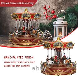 Christmas Carousel Decoration, 12Inch Large Size, Carousel Go round with Music a