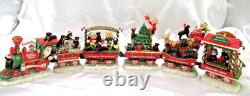 Christmas Danbury Mint Rottweiler Dog Complete Christmas Express Train, 6 pcs