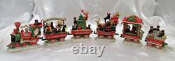Christmas Danbury Mint Rottweiler Dog Complete Christmas Express Train, 6 pcs