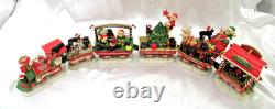 Christmas Danbury Mint Rottweiler Dog Complete Christmas Express Train, 6 pcs