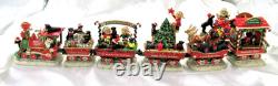 Christmas Danbury Mint Rottweiler Dog Complete Christmas Express Train, 6 pcs