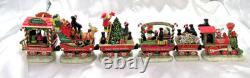 Christmas Danbury Mint Rottweiler Dog Complete Christmas Express Train, 6 pcs